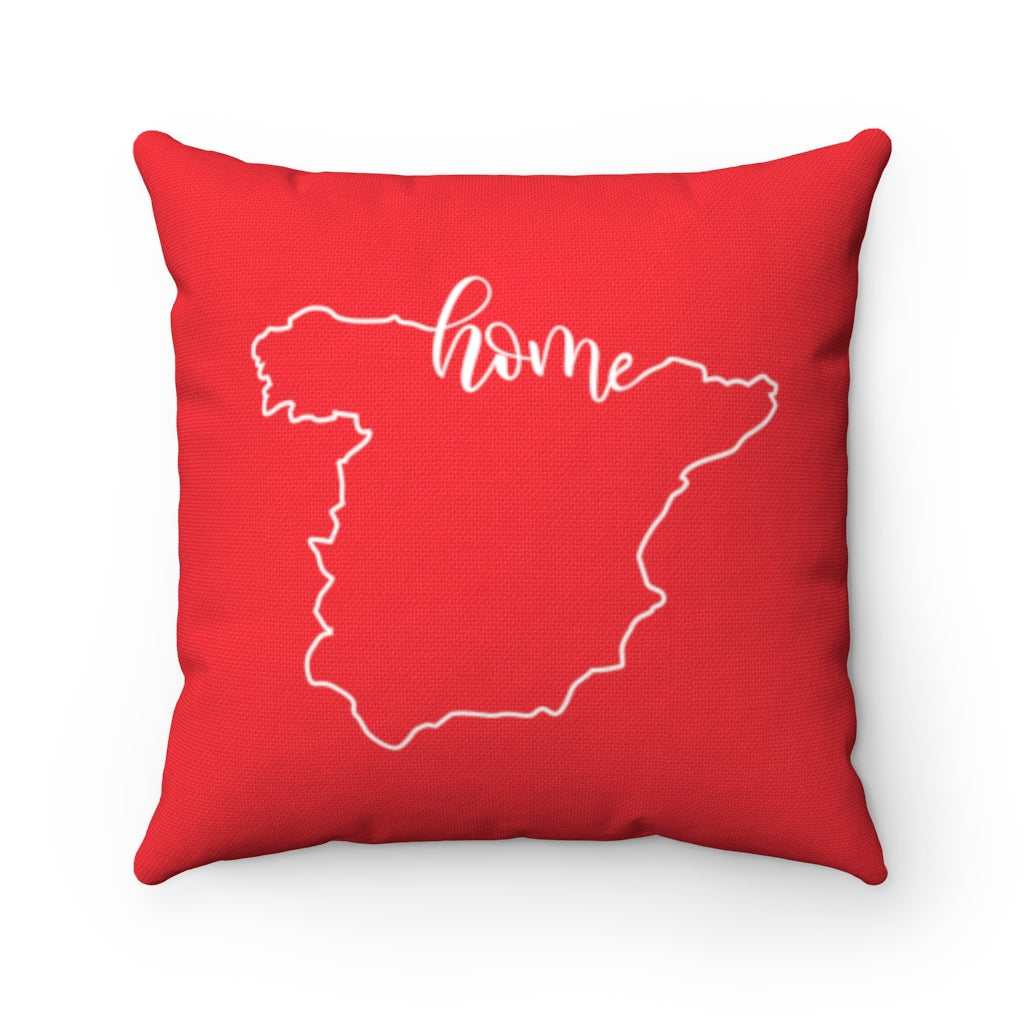 SPAIN (Red) - Polyester Square Pillow