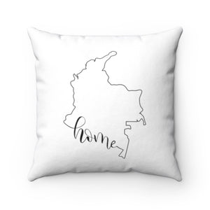 COLOMBIA (White) - Polyester Square Pillow