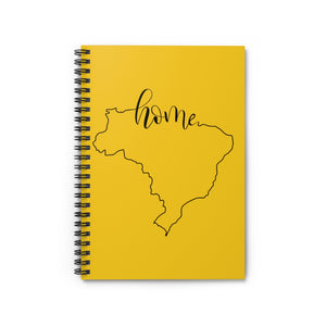 BRAZIL (Yellow) - Spiral Notebook - Ruled Line