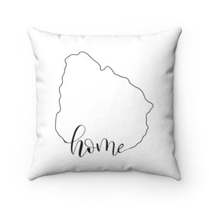 URUGUAY (White) - Polyester Square Pillow