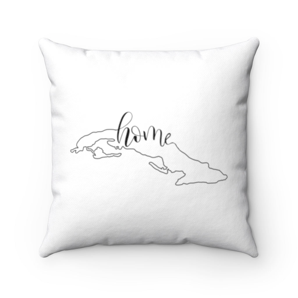 CUBA (White) - Polyester Square Pillow