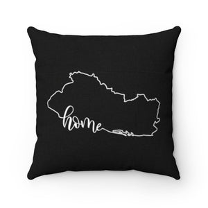 EL SALVADOR (Black) - Polyester Square Pillow