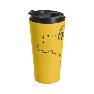 BRAZIL (Yellow) - Stainless Steel Travel Mug