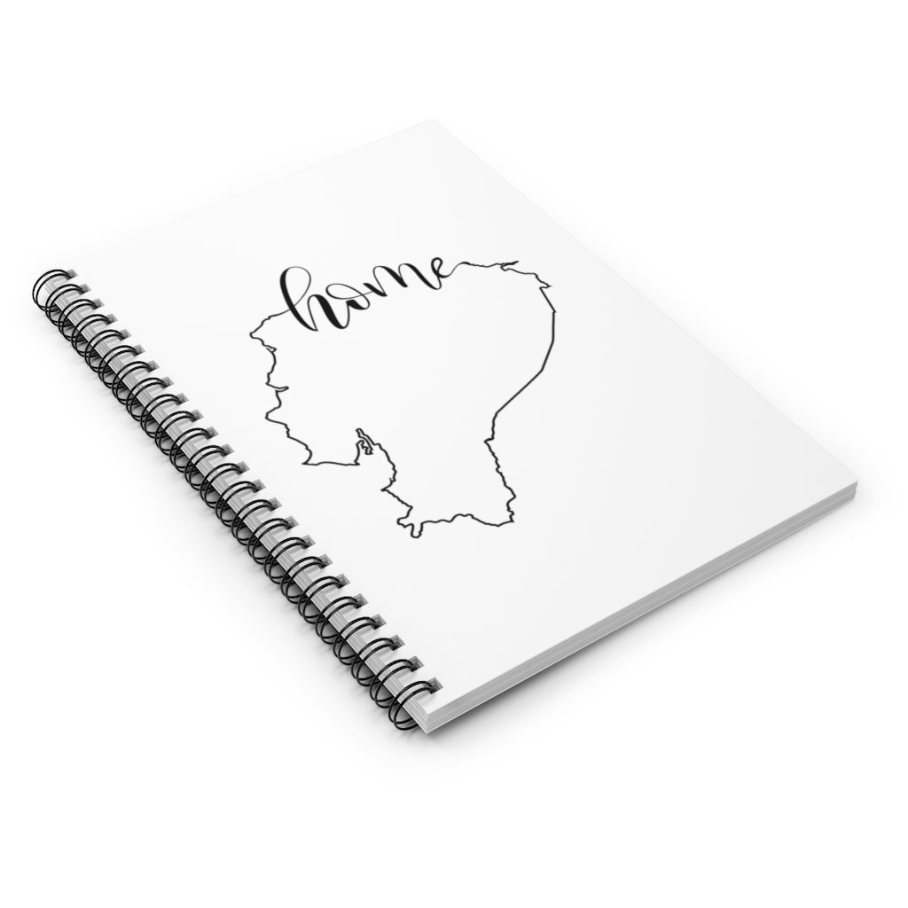 ECUADOR (White) - Spiral Notebook - Ruled Line
