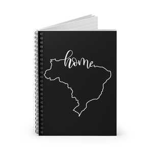BRAZIL (Black) - Spiral Notebook - Ruled Line