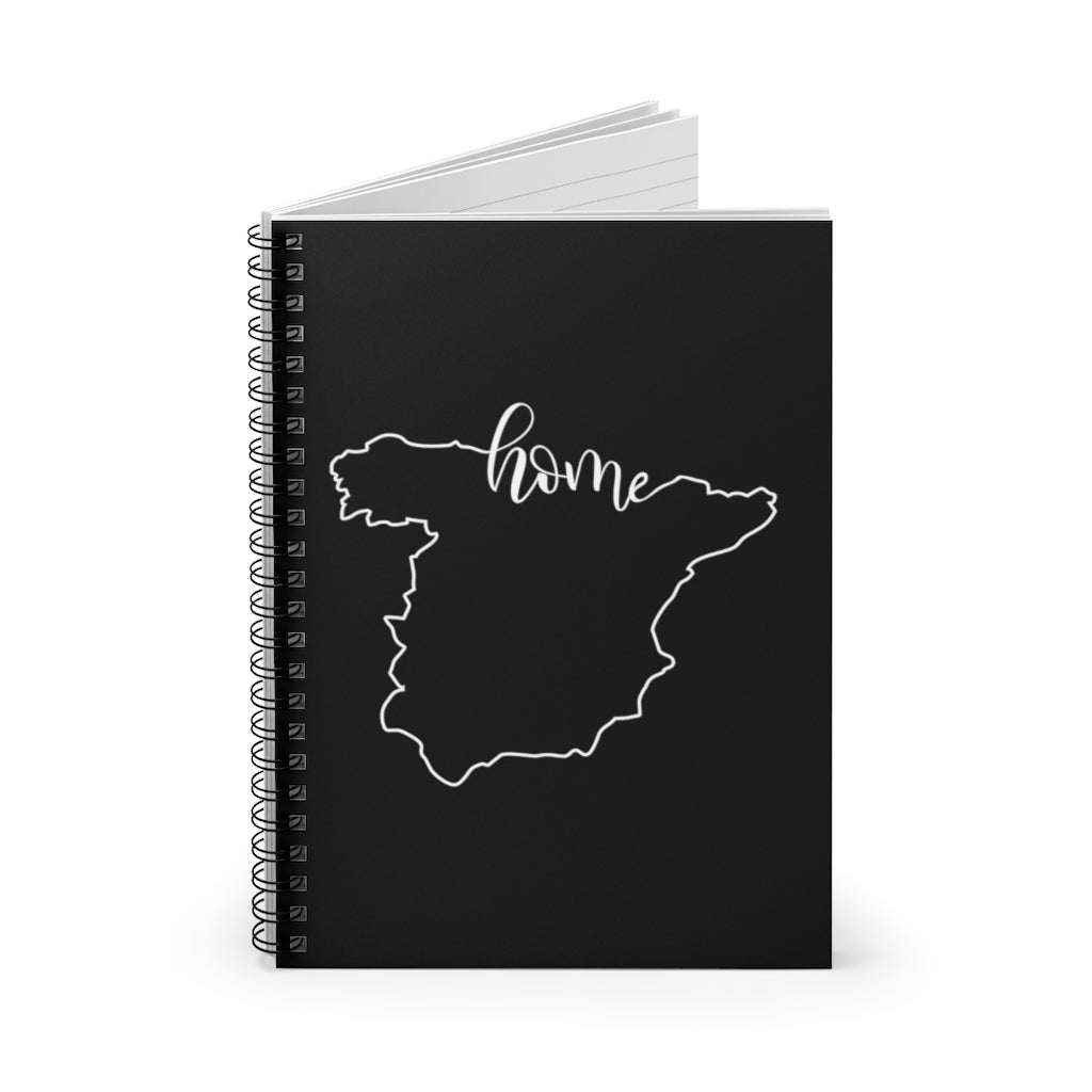 SPAIN (Black) - Spiral Notebook - Ruled Line