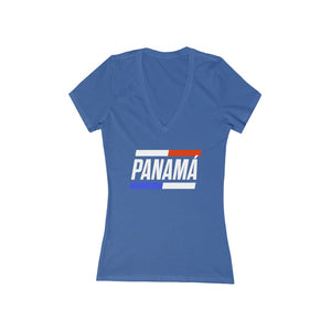 PANAMA BOLD (6 Colors) - Women's Jersey Short Sleeve Deep V-Neck Tee