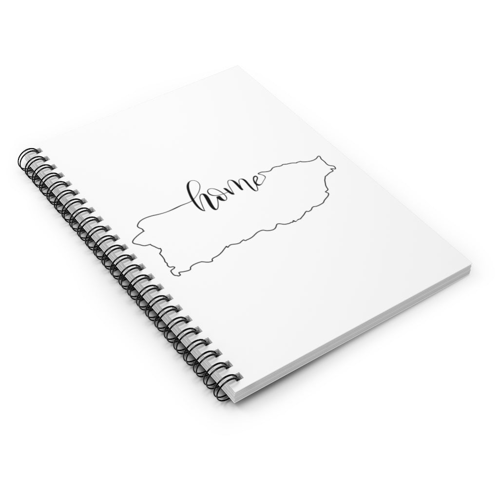 PUERTO RICO (White) - Spiral Notebook - Ruled Line