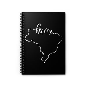 BRAZIL (Black) - Spiral Notebook - Ruled Line